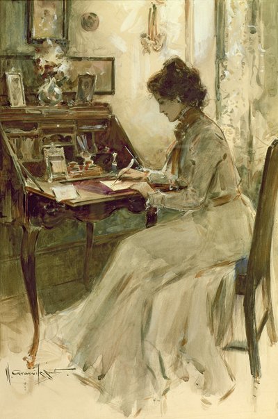 Scrivendo una lettera, 1900 da Walter Granville Smith